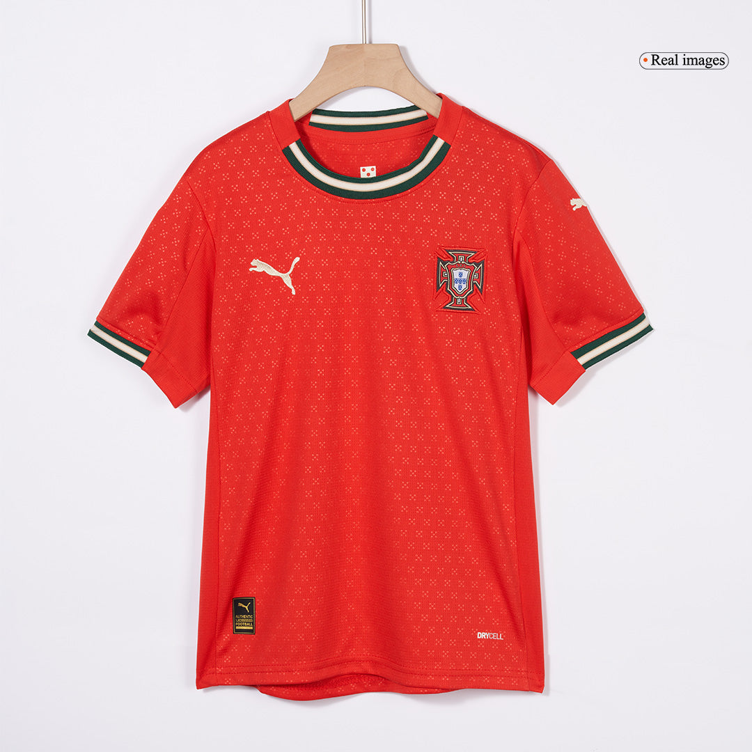 Kid's Portugal Home Soccer Jersey Kit(Jersey+Shorts) 2025 Red