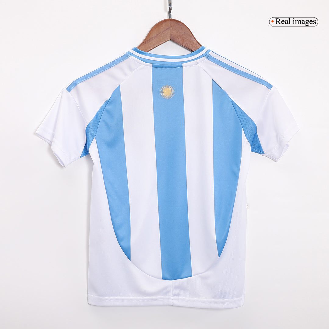 Kid's Argentina Home Soccer Jersey Kit(Jersey+Shorts+Socks) Copa America 2024