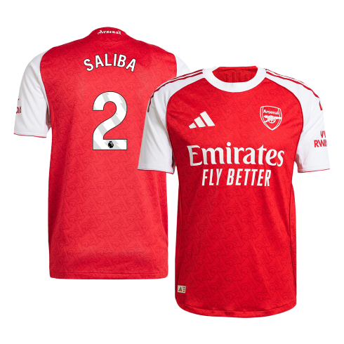 Arsenal Authentic  SALIBA #2 Soccer Jersey 2025/26