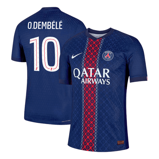 O.DEMBELE #10 PSG Home Authentic Soccer Jersey 2025/26