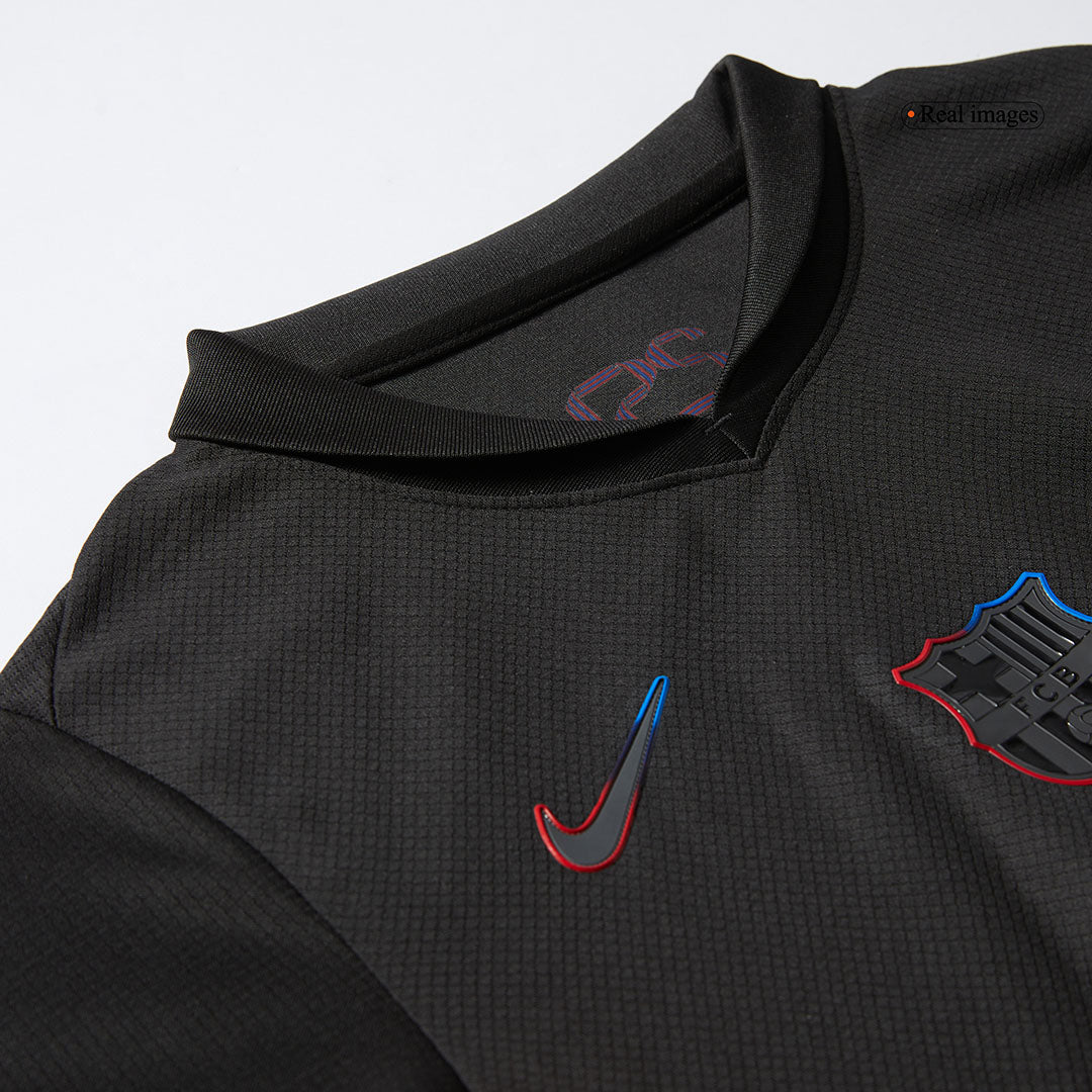 Kids Barcelona Custom Away Soccer Kits 2024/25 - Spotify Logo Without Text