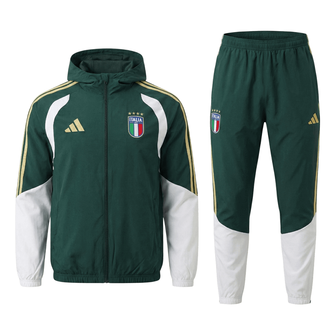 Italy Hoodie Training Tracksuit Kit(Top+Pants) 2026 Green