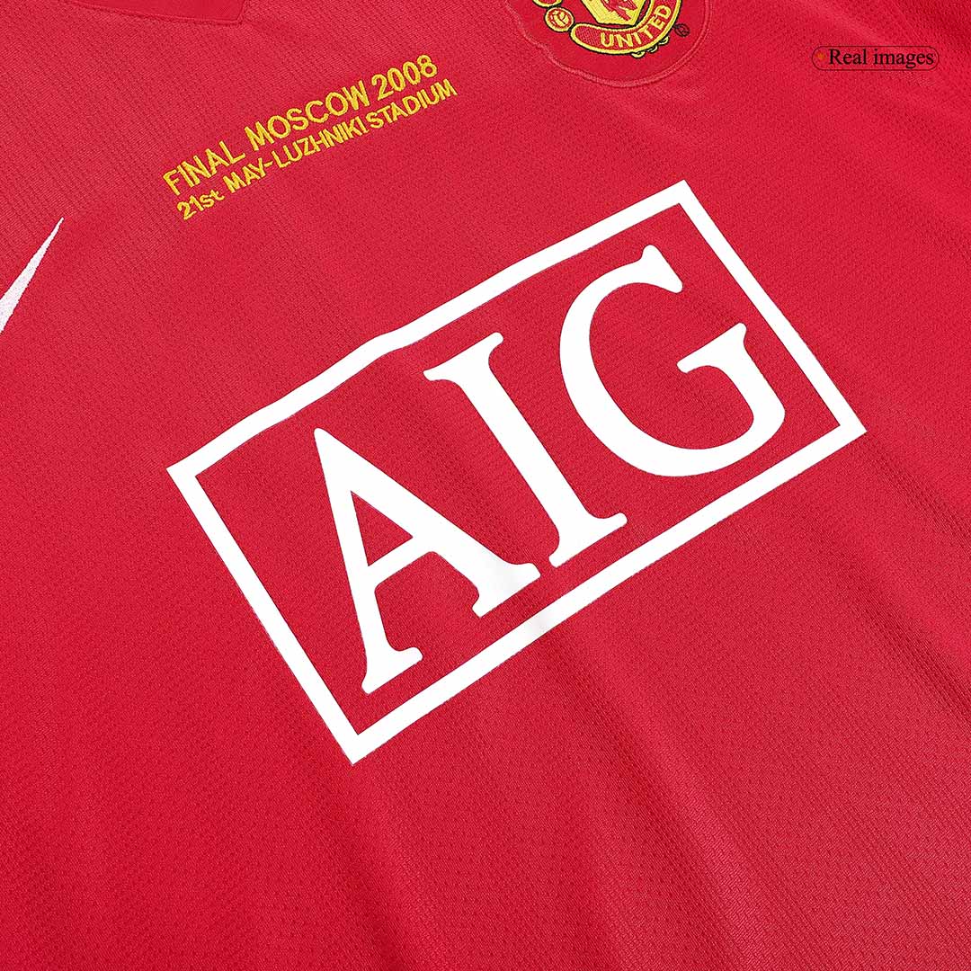 ROONEY #10 Manchester United Retro Jersey Home Soccer Shirt 2007/08 - UCL Final