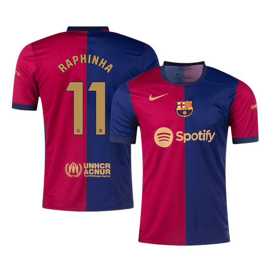 Barcelona Jersey RAPHINHA #11 Soccer Jersey Home 2024/25