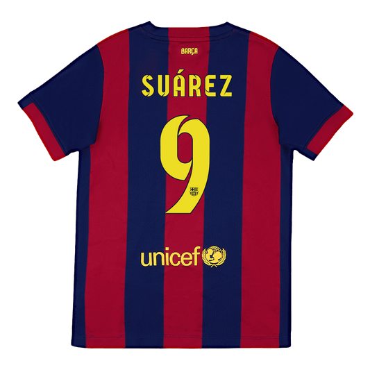 Retro Jersey SUÁREZ #9 Barcelona Retro Jersey Home Soccer Shirt 2014/15