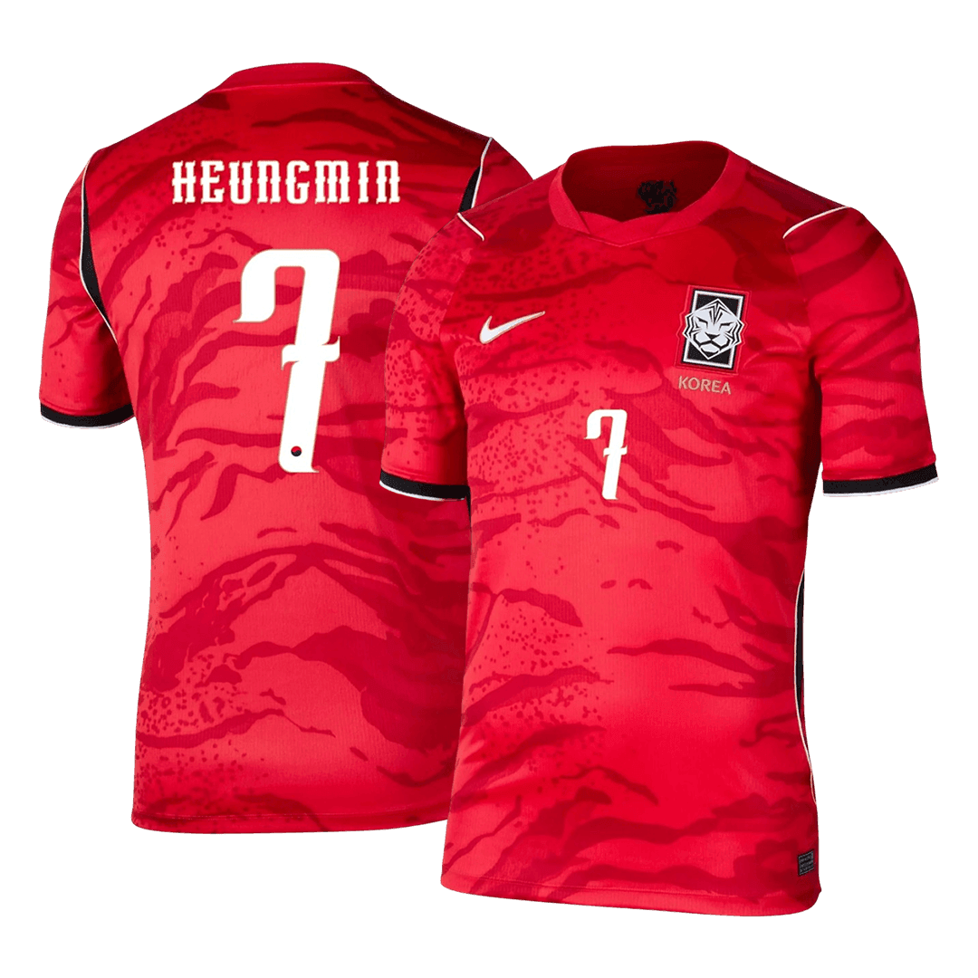 HEUNGMIN #7 South Korea Home Soccer Jersey World Cup 2026
