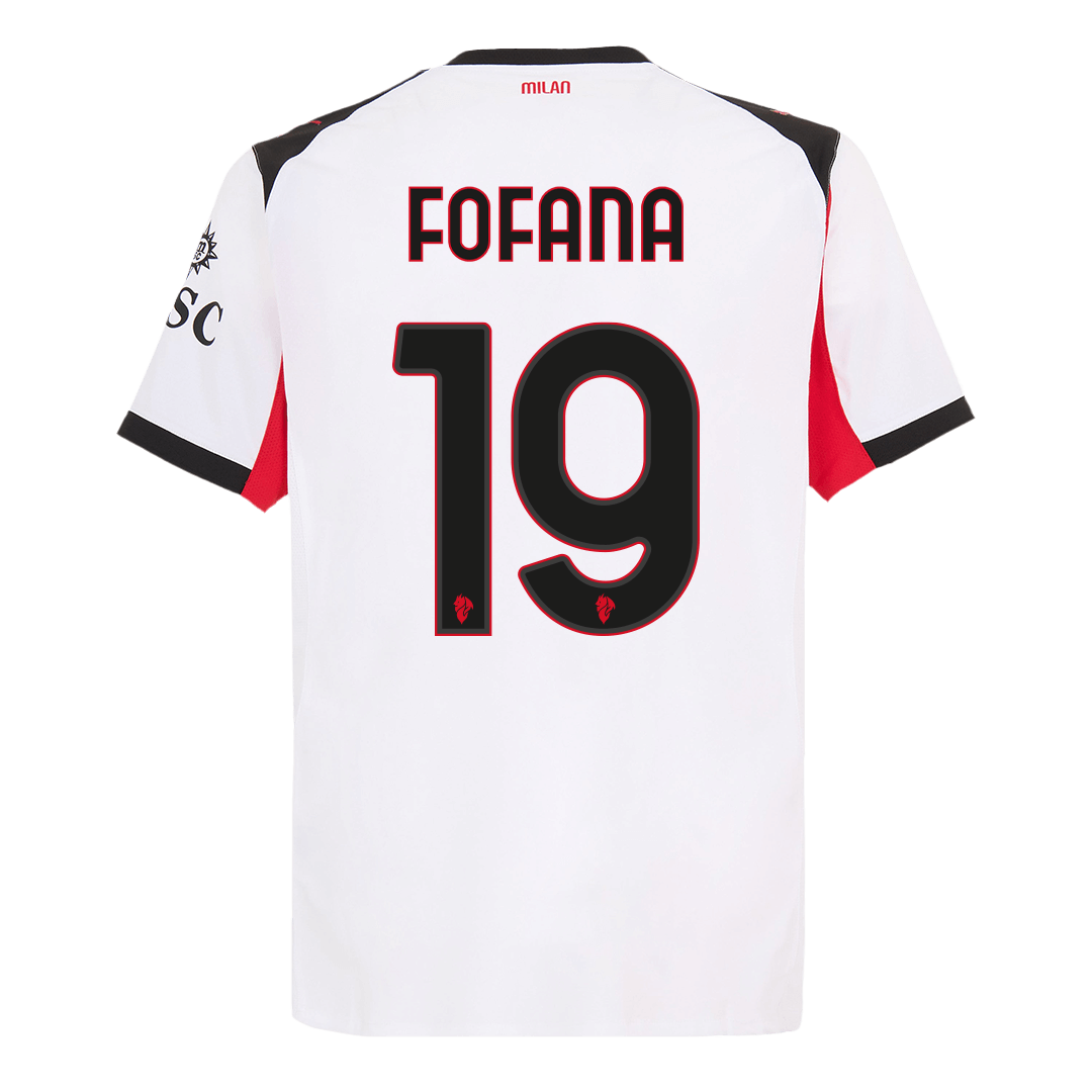 AC Milan Authentic FOFANA #19 AC Milan Away Authentic Soccer Jersey 2025/26