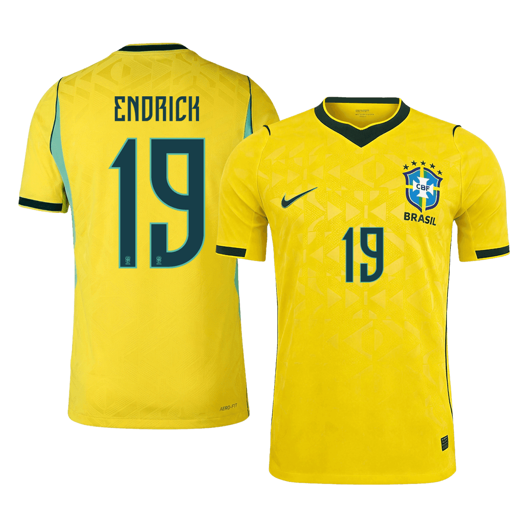 ENDRICK #19 Brazil Home Player Version Jersey World Cup 2026