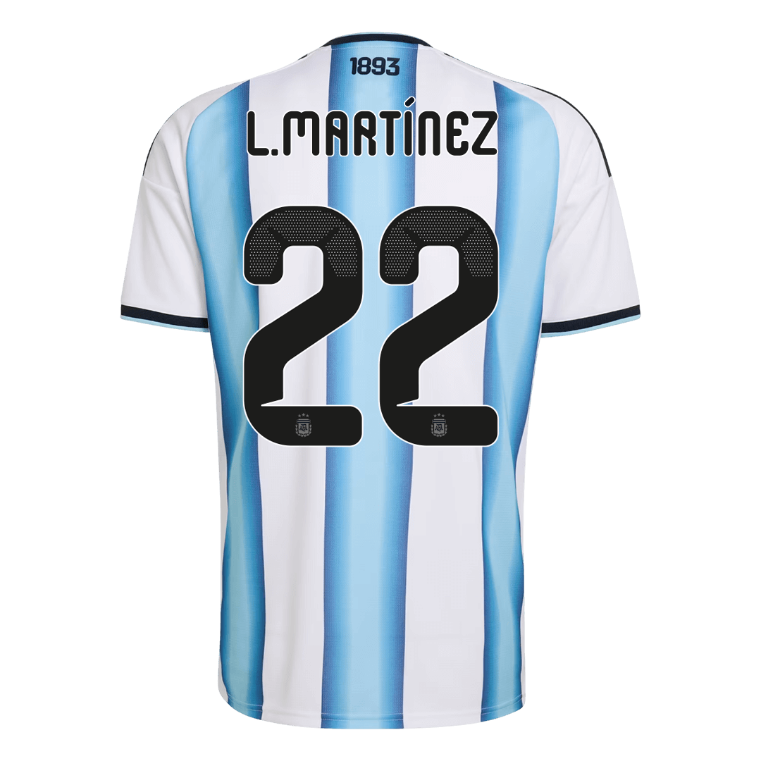 L.MARTÍNEZ #22 Argentina Home Soccer Jersey World Cup 2026