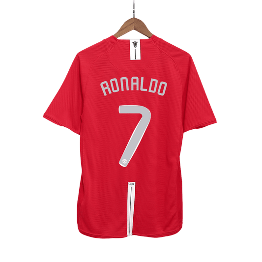 Retro Jersey RONALDO #7 Manchester United Retro Jersey Home Soccer Shirt 2007/08 - UCL Final