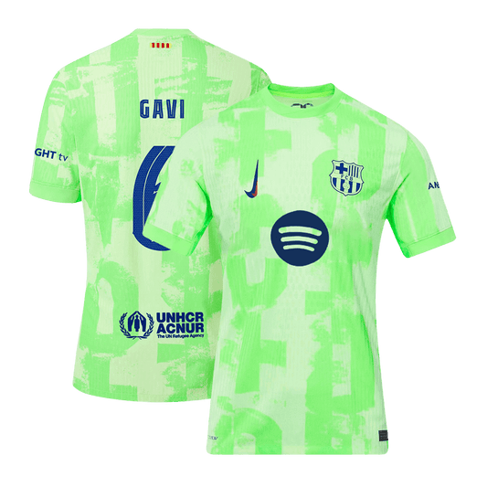 Authentic GAVI #6 Barcelona Third Away Soccer Jersey 2024/25  - UCL¡ꡧSpotify Logo Without Text¡ê?