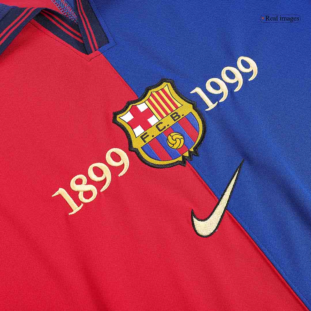Retro Jersey GUARDIOLA #4 Barcelona Retro Jersey Home Soccer Shirt 1999/00 100th Anniversary