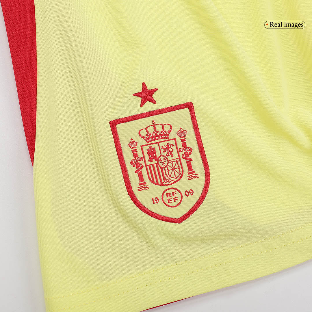 Kid's Spain Away Soccer Jersey Kit(Jersey+Shorts) Euro 2024