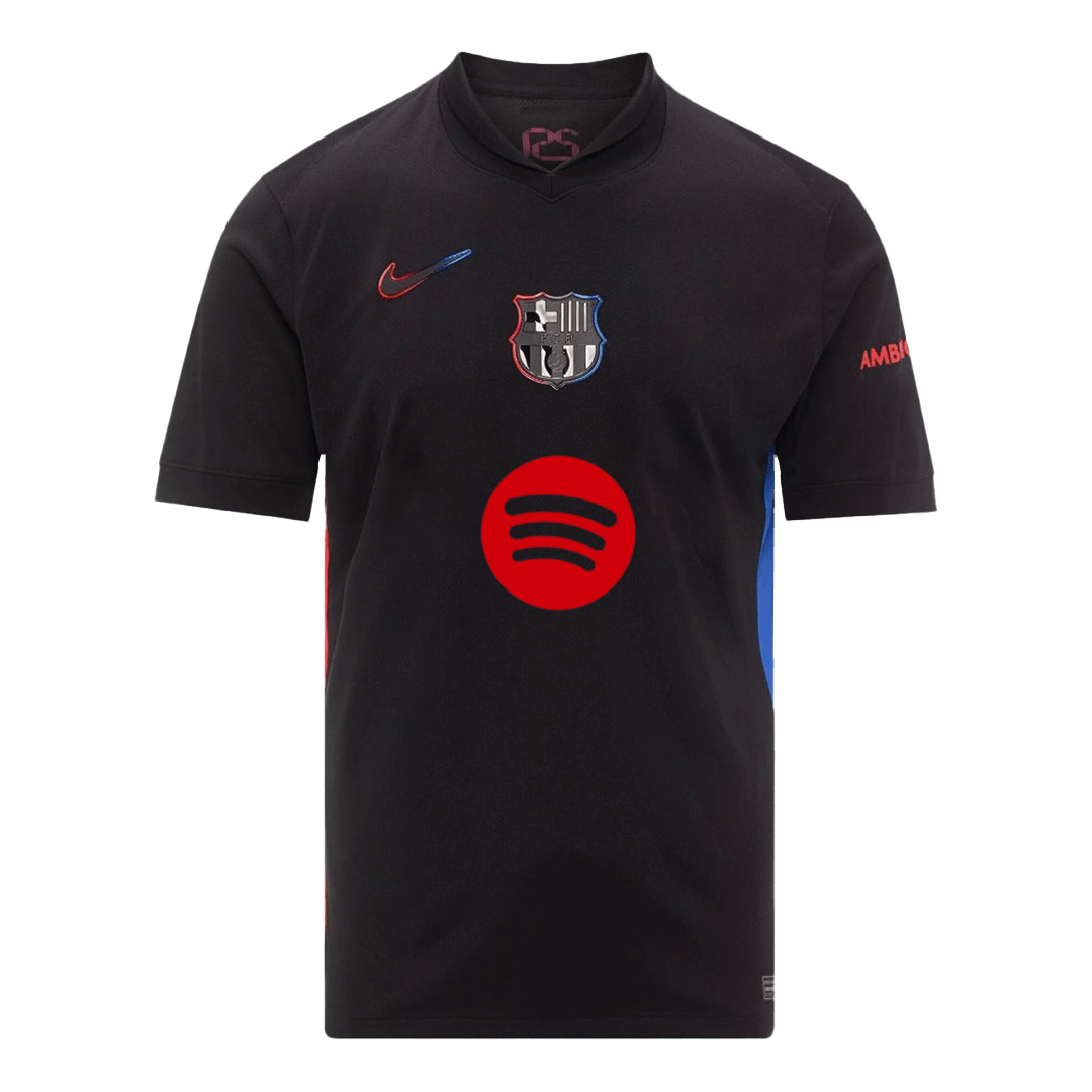 Barcelona LEWANDOWSKI #9 Soccer Jersey Away Custom Shirt 2024/25 Spotify Logo Without Text
