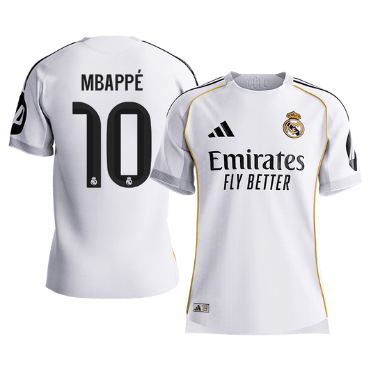 MBAPPÉ #10 Real Madrid Home Authentic Soccer Jersey 2025/26